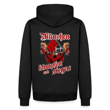 München kämpfen und siegen - Männer Premium Bio Hoodie - Schwarz - Hinten - Nico (187cm)