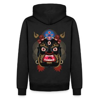 La Danse Macabre 01 - Men’s Premium Organic Hoodie - black - Back - Nico (187cm)