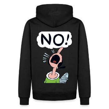 Non, c'est non ! - Sweat à capuche Premium bio Homme - noir - Dos - Nico (187cm)