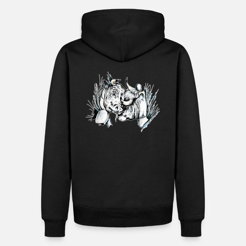 Vache d'hérens, eringer - Sweat à capuche Premium bio Homme - noir
