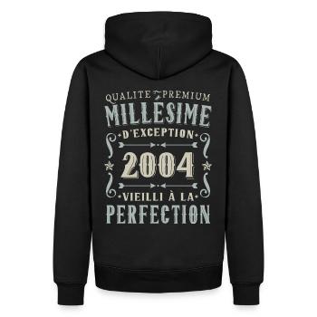 Anniversaire Millésime 2004 Classique Fête - Sweat à capuche Premium bio Homme - noir - Dos - Nico (187cm)