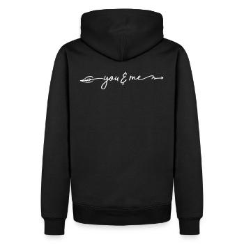 YOU & ME meilleur amie Amis Rengaine cadeau - Sweat à capuche Premium bio Homme - noir - Dos - Nico (187cm)