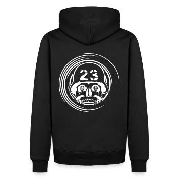 skull tekno 23 - Männer Premium Bio Hoodie - Schwarz - Hinten - Nico (187cm)
