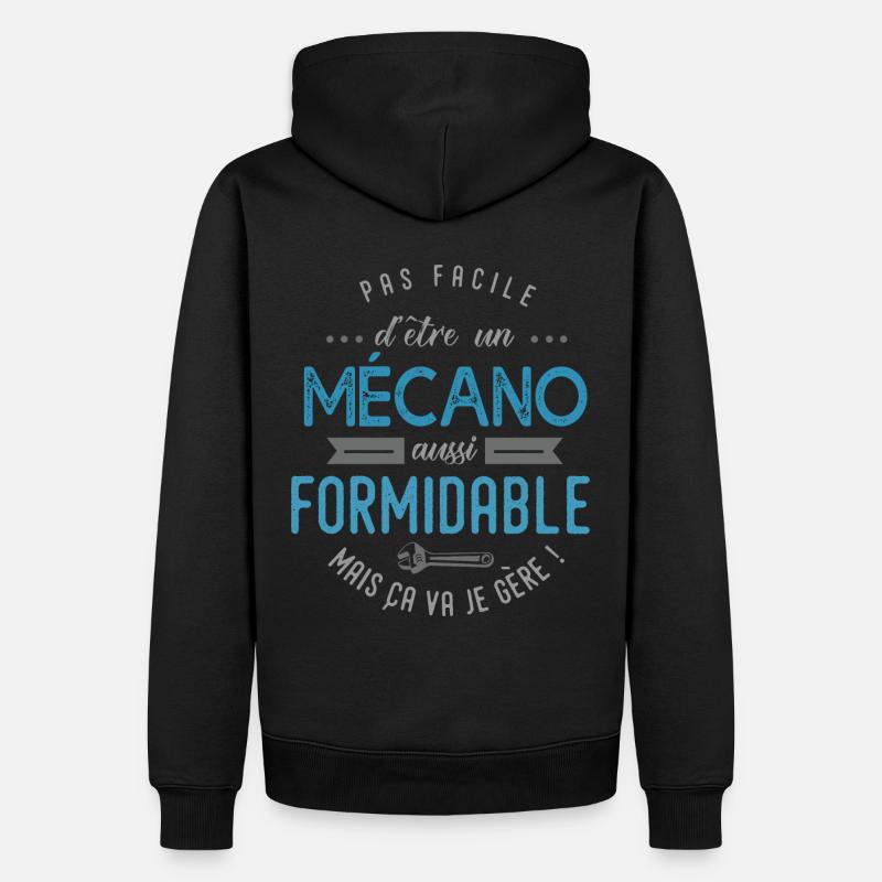 mécanisien mécano formidable - Sweat à capuche Premium bio Homme - noir