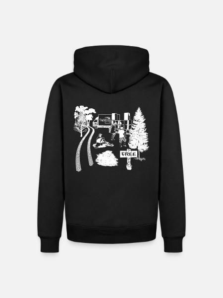 FreeTek Sounsystem free party - Sweat à capuche Premium bio Homme - noir