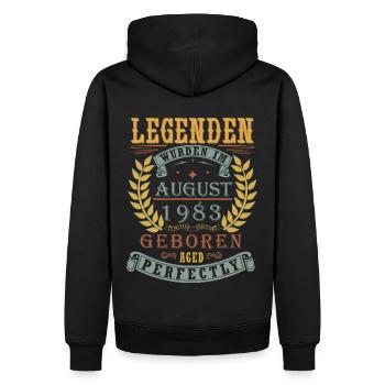 40 Geburtstag, Geboren 1983, Retro T-Shirt - Männer Premium Bio Hoodie - Schwarz - Hinten - Nico (187cm)