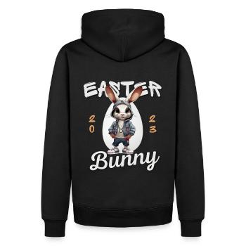 EASTER BUNNY 2023 - Männer Premium Bio Hoodie - Schwarz - Hinten - Nico (187cm)