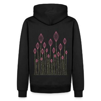 Pflanzen Dekorativ - Männer Premium Bio Hoodie - Schwarz - Hinten - Nico (187cm)