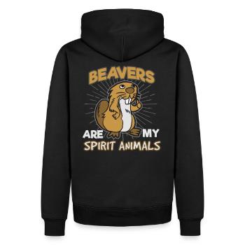 Bieber - Männer Premium Bio Hoodie - Schwarz - Hinten - Nico (187cm)