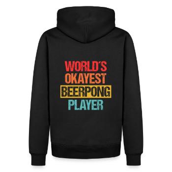 Le joueur de beer pong le plus correct du monde - Party King Tee - Sweat à capuche Premium bio Homme - noir - Dos - Nico (187cm)