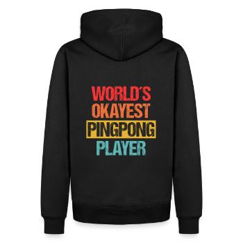 Pingpong - Tee de niveau de compétence moyen inégalé - Sweat à capuche Premium bio Homme - noir - Dos - Nico (187cm)