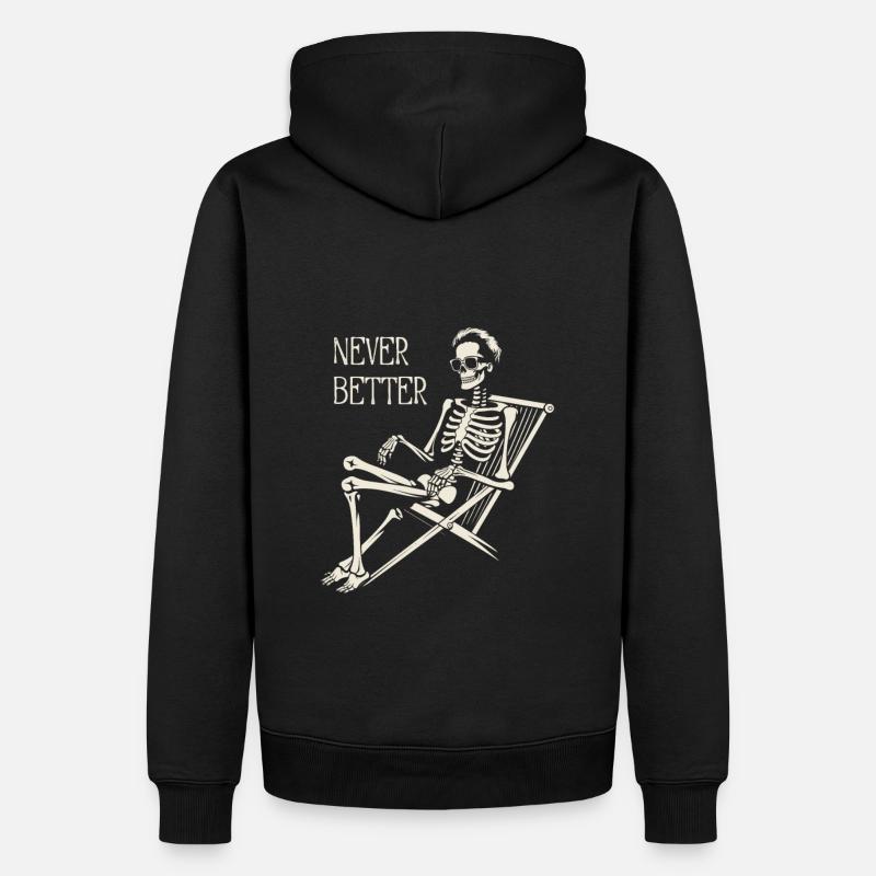 T-shirt squelette décontracté - Sweat à capuche Premium bio Homme - noir
