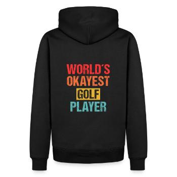 Le joueur de golf le plus correct du monde | Chemise de sport drôle - Sweat à capuche Premium bio Homme - noir - Dos - Nico (187cm)