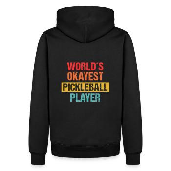 Le joueur de pickleball le plus correct du monde | Chemise drôle - Sweat à capuche Premium bio Homme - noir - Dos - Nico (187cm)