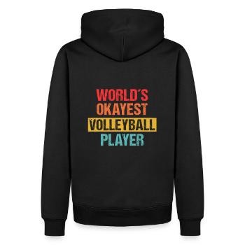 Le joueur de volley-ball le plus correct du monde | Chemise drôle - Sweat à capuche Premium bio Homme - noir - Dos - Nico (187cm)