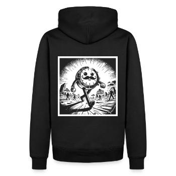 Mr. Breitgrin - Männer Premium Bio Hoodie - Schwarz - Hinten - Nico (187cm)