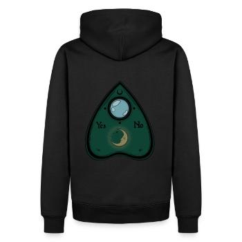 Ouija in green - Men’s Premium Organic Hoodie - black - Back - Nico (187cm)