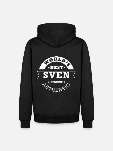 Sven, Sven - Männer Premium Bio Hoodie - Schwarz