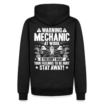Mechanic Mechanic Mechanics Mechanic - Men’s Premium Organic Hoodie - black - Back - Nico (187cm)