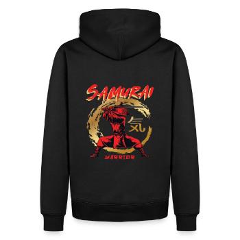 Guerrier samouraï - Sweat à capuche Premium bio Homme - noir - Dos - Nico (187cm)