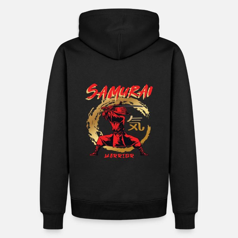 Samurai Warrior - Männer Premium Bio Hoodie - Schwarz