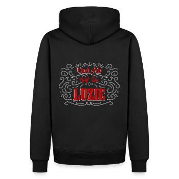 Et c'est parti la Luzie - Sweat à capuche Premium bio Homme - noir - Dos - Nico (187cm)