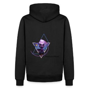 Hybride hibou-dragon - Sweat à capuche Premium bio Homme - noir - Dos - Nico (187cm)