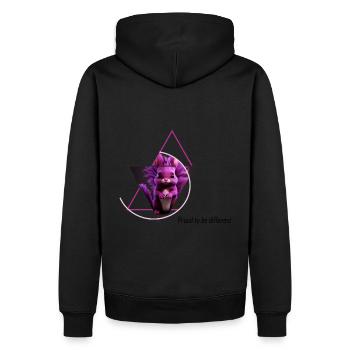 Hybride lapin-écureuil vampire ! - Sweat à capuche Premium bio Homme - noir - Dos - Nico (187cm)