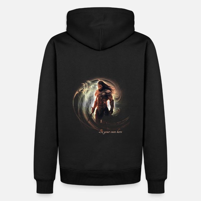 Guerrier des sables - Sweat à capuche Premium bio Homme - noir