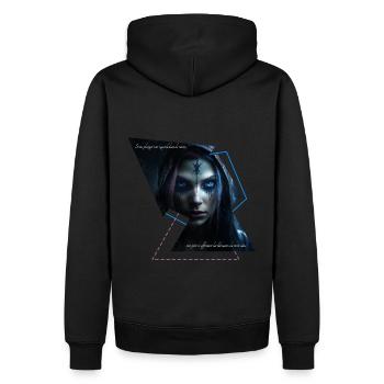 Au fond du regard - Sweat à capuche Premium bio Homme - noir - Dos - Nico (187cm)