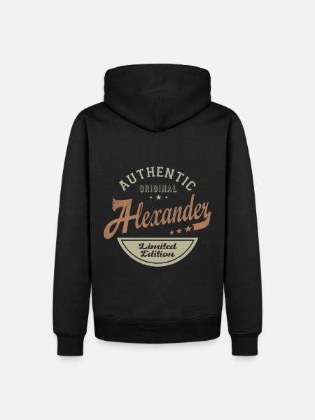 Alexander personalized gift name Alexander - Men’s Premium Organic Hoodie - black