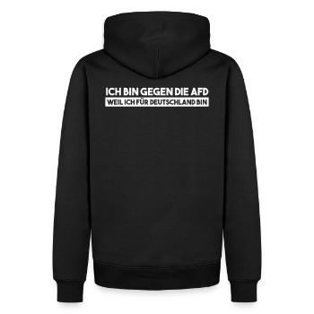 Ich gebe dem Rechtspopulismus keine Chance! Spruch - Männer Premium Bio Hoodie - Schwarz - Hinten - Nico (187cm)
