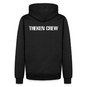 Theken Team Crew | Shirts BStyled Freizeitmode - Männer Premium Bio Hoodie - Schwarz - Hinten - Nico (187cm)