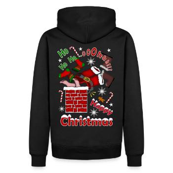 Weihnachten - Männer Premium Bio Hoodie - Schwarz - Hinten - Nico (187cm)