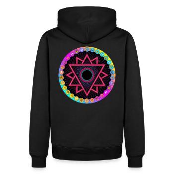 LSD Roue de l'Acide - Sweat à capuche Premium bio Homme - noir - Dos - Nico (187cm)