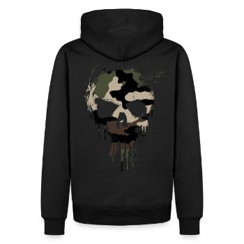Skull Trash CAMO - Sweat à capuche Premium bio Homme - noir - Dos - Nico (187cm)