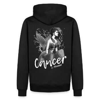 Sirenen-Krebs-Astrologie - Krebs Meerjungfrau Tierkreis - Männer Premium Bio Hoodie - Schwarz - Hinten - Nico (187cm)