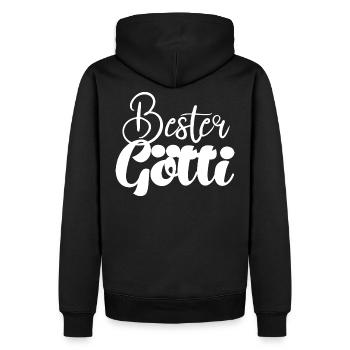 Bester Götti Patenonkel Schweiz Schweizer - Männer Premium Bio Hoodie - Schwarz - Hinten - Nico (187cm)