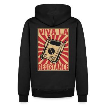 Elektronik Multimeter Viva La Widerstand Sprichwörter - Männer Premium Bio Hoodie - Schwarz - Hinten - Nico (187cm)