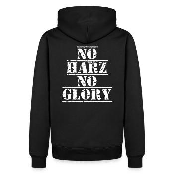 no résine no glory - Sweat à capuche Premium bio Homme - noir - Dos - Nico (187cm)