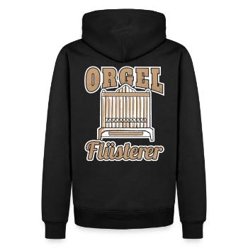 Orgel Flüsterer Orgelspieler Organist Kirchenorgel - Männer Premium Bio Hoodie - Schwarz - Hinten - Nico (187cm)
