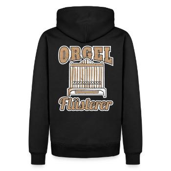Orgel Orgelspieler Organist Kirchenorgel Flüsterer - Männer Premium Bio Hoodie - Schwarz - Hinten - Nico (187cm)