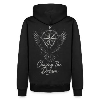 Dream Hunt Boussole Wing - Sweat à capuche Premium bio Homme - noir - Dos - Nico (187cm)