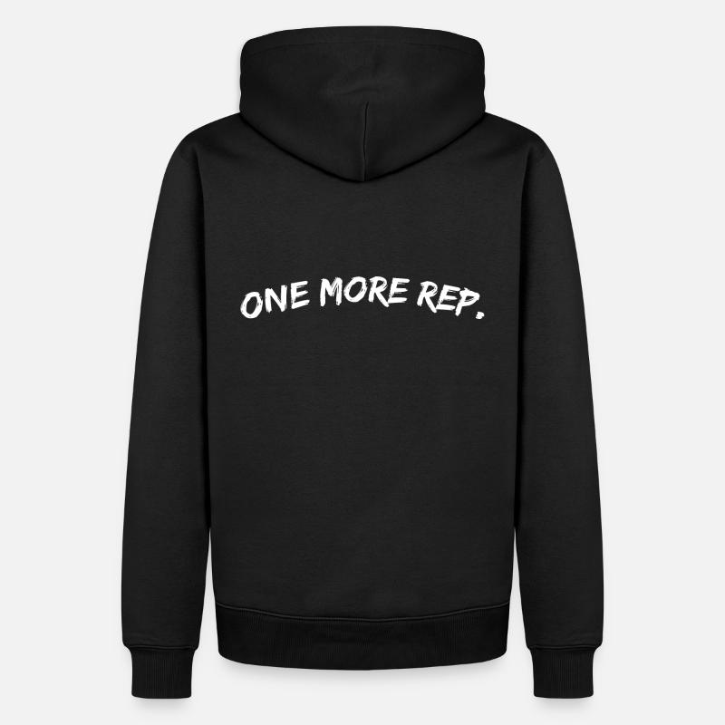one more rep - Männer Premium Bio Hoodie - Schwarz