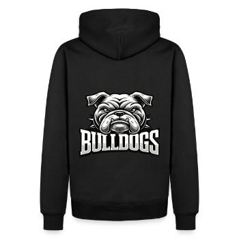 Bulldogs Mascot Back To School Team Spirit - Men’s Premium Organic Hoodie - black - Back - Nico (187cm)