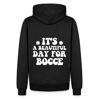 Bocce Spruch Bocce Ball mit Jack Bocci Game Bocce - Männer Premium Bio Hoodie - Schwarz - Hinten - Nico (187cm)