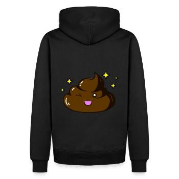 Design einer-Figur! - Männer Premium Bio Hoodie - Schwarz - Hinten - Nico (187cm)