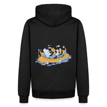 Tenue d’équipe de rafting pour les équipes de navigation de plaisance en montagne - Sweat à capuche Premium bio Homme - noir - Dos - Nico (187cm)