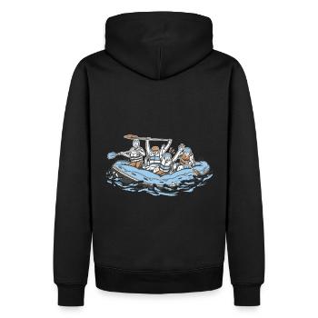 Tenue d’escouade de rafting pour les équipes de navigation de plaisance dans les montagnes - Sweat à capuche Premium bio Homme - noir - Dos - Nico (187cm)