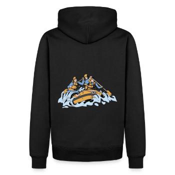 Tenue d’escouade de rafting pour les équipes de navigation de plaisance dans les montagnes - Sweat à capuche Premium bio Homme - noir - Dos - Nico (187cm)
